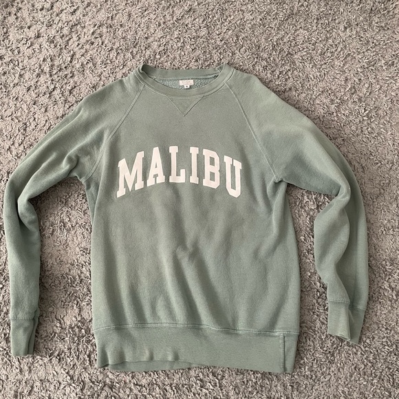 Brandy Melville Sweaters - Sage green Malibu brandy Melville crew neck.